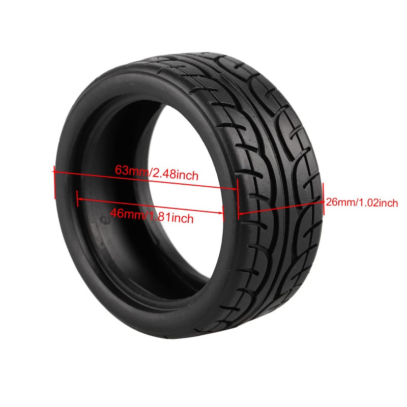 Shaluoman Soft Rubber Tires Tyre for RC 1:10 On Road Car Pack of 4 - Image 4